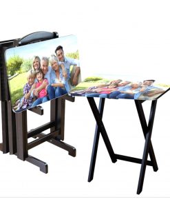 B08W2CYWFX Family Photo Custom TV Tray Table Add Photo Hold 44 lbs No Assembly Gift Present