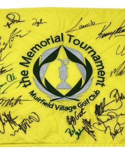 B08W2HZMX5 Authentic Autographed Jim Furyk, Matt Kuchar, Trevor Immelman, Henrik Stenson Memorial Tournament Flag ~ Certified