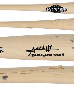 B08RWMC8X5 Amed Rosario New York Mets Autographed Game-Used Natural Old Hickory Broken Bat from the 2019 MLB Season with"2019 Game Used" Inscription - MLB Autographed Game Used Bats