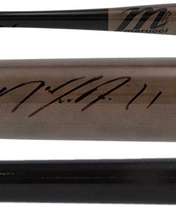 B08V3G79RL Jose Ramirez Cleveland Indians Autographed Black Marucci Game Model Bat - Autographed MLB Bats