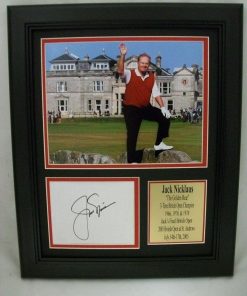 B005CSL9HS Jack Nicklaus 11x14 Framed Last British Open Photo With Autograph Reprint - Golf Cut Signatures