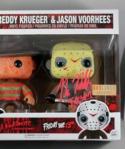 B08WRKDS1X Kane Hodder Signed Freddy Krueger & Jason Voorhees Funko Pop Vinyl 2-Pack Figure Set w/JSA COA