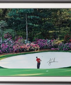 B08T6FD12M Tiger Woods Framed Autographed 30" x 40" Azalea Photograph - Upper Deck - Autographed Golf Photos