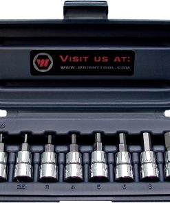 B004RIMS9M Wright Tool 360 3/8" and 1/2" Drive Hex Bit Sockets (9-Piece)