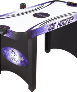 B0094E62IW Hathaway Hat Trick 4-Ft Air Hockey Table for Kids and Adults with Electronic and Manual Scoring, Leg Levelers