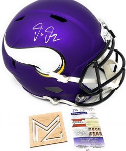 B08VW7WZZ2 Justin Jefferson Minnesota Vikings Signed Autograph Speed Full Size Helmet JSA Certified
