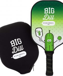 B08W3P1GRF Big Dill Pickleball Co. Original Carbon Fiber Pickleball Paddle with Cushion Grip & Neoprene Cover