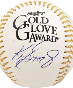 B08TPM468V Ken Griffey Jr. Autographed Official Gold Glove Baseball Seattle Mariners Beckett BAS & MCS Holo