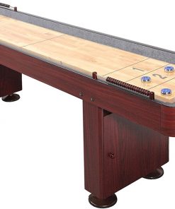 B006A4Y33K Challenger Shuffleboard Table w Dark Cherry Finish, Hardwood Playfield and Storage Cabinets