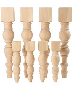 B08X3TGSHB Carolina Leg Co. - Modern Pine Dining and Bench Combo - Farmhouse Legs - Set of 4 Dining and Bench Legs - Unfinished - Made in NC