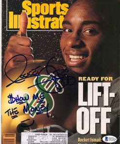 B08T6LFG1L Raghib"Rocket" Ismail Notre Dame Fighting Irish Autographed February 25th, 1991 Sports Illustrated with Multiple Inscriptions - BAS - Autographed College Magazines