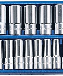 B0046UXTUI Genius Tools 25PC 1/2" Dr. Metric Deep Hand Socket Set - DS-425M