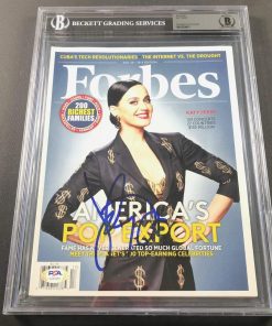 B08W2L6J2V Authentic Autographed Katy Perry Forbes Magazine PSA/DNA Beckett Encapsulated