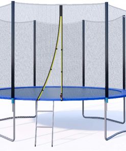 B08SJH1GQP Trampoline, Trampoline for Kids and Adult,10 12 15 FT Outdoor Trampoline Jump Recreational Trampolines, with Safety Enclosure Net, Spring Pad,Waterproof Jump Mat & Ladder