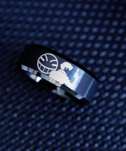 B08TTSY3C4 Cowboy Bebop Wedding Band, Anime Couple Ring, See Space Cowboy Ring, Spike Spiegal Ring, Space Cowboy Jewelry, Cowboy Bebop Logo Ring, Gift
