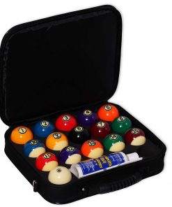 B08WLDG5S5 Aramith Bundle of 4 Items: Aramith Tournament Billiard Pool Ball Set 2 1/4", Aramith Billiard Ball Cleaner 8.4 fl.oz. Bottle, Aramith Microfibre Cloth & Aramith Ball Case