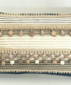 B08X3YHTGV Handmade small blue denim throw pillows-Custom design throw pillows-Beaded pillows-Insert included pillows