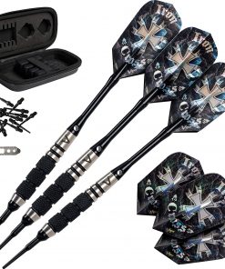 B004133WX4 Viper by GLD Products Desperado 80% Tungsten Soft Tip Darts with Storage/Travel Case: Iron Cross, 18 Grams , Black