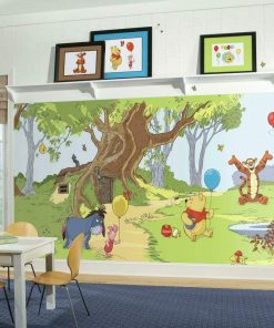 B00422MPOG RoomMates JL1220M Pooh & Friends Water Activated Removable Wall Mural - 10.5 ft. x 6 ft.