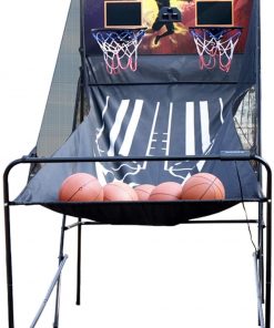 B08RWJSWM4 Electronic Basketball Hoop Shot, Indoor Basketball Arcade Game Double Shot 2 Players with 2 Rims 5 Balls, Gifts for Children Teens