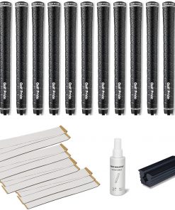 B005LITL6K Golf Pride Tour Wrap 2G Jumbo Black - 13 pc Golf Grip Kit (with Tape, Solvent, Vise clamp)