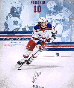 B08W3P8H6J Artemi Panarin New York Rangers Autographed 16" x 20" First Rangers Hat Trick Stylized Photograph - Limited Edition of 110 - Autographed NHL Hats