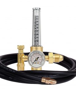 B001DZEM78 Victor Technologies 0781-2743 HRF-1425-580 Light Duty Flow Meter Cylinder Nitrogen/Argon/Helium Regulator with 10' Hose, 50-38 SCFH Flow Range, 25 psig Outlet Pressure