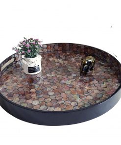 B08VDRP6G9 Vdecor ottoman tray, serving tray, decorative tray, round serving tray, round storage ottoman, ottoman with tray round, ottoman with storage living room, storage round tray