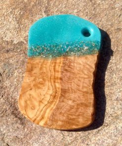 B08X42PWBT Sea Foam Glittery Olive Wood Charcuterie, Cheese Board, Cutting Board, Serving Tray, Chopping Board - Housewarming Gift - New