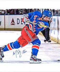 B08VQ717MK Martin St. Louis New York Rangers Autographed 20" x 24" Canvas - Autographed NHL Art