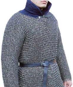 B08VDN4FX8 9 MM Round Riveted Chainmail - Full Sleeves Chainmail Shirt, Medieval Chainmail, LARP, Reenactment Costume, Valentineâ€™s Day
