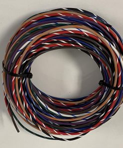 B08T3D4DKL AC/DC Wire And Supply 12 AWG Automotive High Temp GXL Wire Stranded Copper Wire 8 Striped Colors (25 Feet Coil ea) MADE IN USA