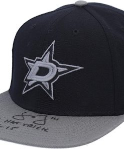 B08V3XHBQ6 Jamie Benn Dallas Stars Autographed Snapback Cap with"1st NHL Hat Trick 2/17/15" Inscription - #14 of a Limited Edition of 15 - Autographed NHL Hats