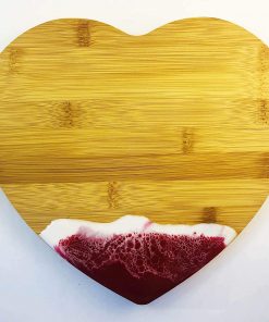 B08VMTZKDX Resin Heart Shaped Cutting Board