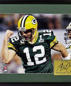 B08TGDLN2L Aaron Rodgers"SB XLV Champ & MVP" Framed 16x20 Photo Engraved Series