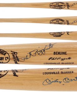B08T6FMMNB Phil Rizzuto & Mickey Mantle New York Yankees Autographed Vintage Louisville Slugger Bat - PSA/DNA - Autographed MLB Bats