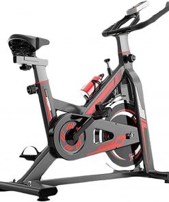 B08TTMC2N8 Haieshop Exercise Bike Indoor Exercise Bikes Fitness Equipment Home Pedal Exercise Bike (Color : Red)