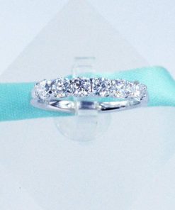 B08WJ2J226 3MM White Moissanite Diamond Wedding Band, 925 Sterling Silver, Platinum Plate