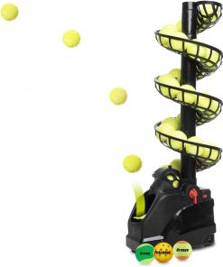 B08T5YRH13 Portable Tennis Ball Machine|Ball Tosser(4lb) for Self-Play|Ball Launcher Beginners/Kids/Coaches/Home-Court|Accurate&Efficient Feed Buddy for All-Levels/Ages|AC&Battery Powered