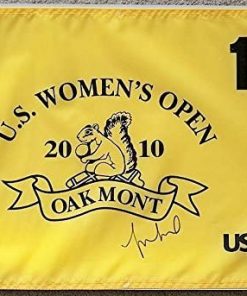 B004RQSX8E MICHELLE WIE Signed U.S. OPEN OAKMONT PIN FLAG - JSA - Autographed Golf Pin Flags