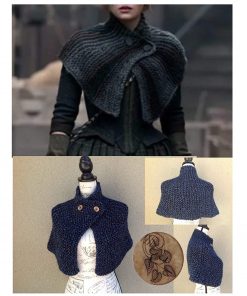 B08SFPD3PX Brianna's capelet from season 4 of Outlander, Reunion Capelet, Brianna's handknitted shawl, Outlander shawl