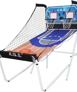 B08T14X8Y9 LXLA Deluxe Basketball Hoop/Arcade Game, Heavy Duty Folding Basketball Hoop for 2 Players with 5 Balls, LED Score Board & Arcade Sound