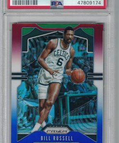 B08VN1ZX5N 2019 Panini Prizm Bill Russell Red White Blue Prizm Refractor Card