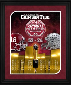 B08SR9P8M1 Alabama Crimson Tide Framed 20" x 24" College Football Playoff 2020 National Champions Collage - College Team Plaques and Collages