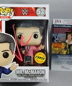 B08WR7T5H3 Vince McMahon Signed WWE Funko Pop Vinyl Chase Figure w/JSA COA