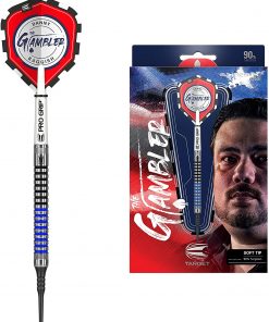 B08TQNX6K9 Target Darts Danny Baggish Gen 1 18G 90% Tungsten Soft Tip Darts Set, Silver, Black and Blue (210112)