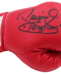 B08T6DX9SG Manny Pacquiao Autographed/Signed Title Red Boxing Glove - with"Pac Man" Inscription