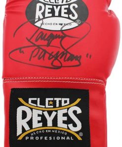 B08T9X4219 Manny Pacquiao Autographed/Signed Reyes Red Boxing Glove - with"Pac Man" Inscription