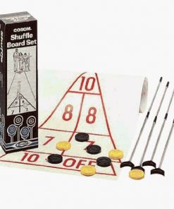 B001VXK8DO Aluminum Shuffleboard Set with Court