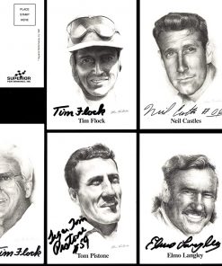 B08TDYK4JW LOT OF 7 Signed 1991 Superior Postcards Tim Flock, Elmo Langley, Allison + Auto
